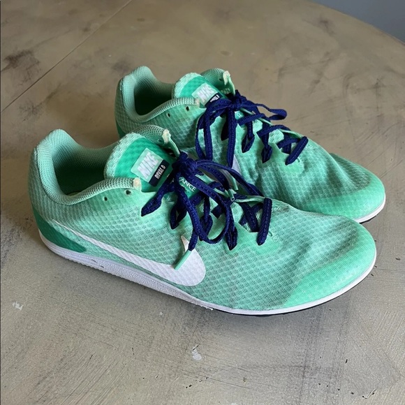 Nike Women's Rival D9 Distance Running Green Track Spikes 806560-314 Size 11